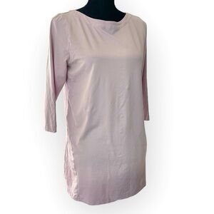 J. Jill women’s A-line Luxe Supima cotton tunic 3/4 sleeve top purple size S